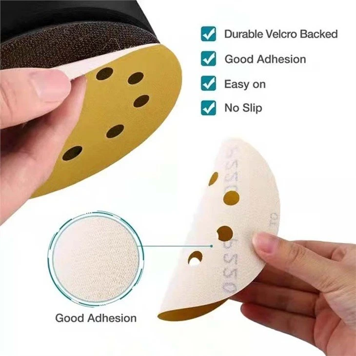 gold velcro sanding disc